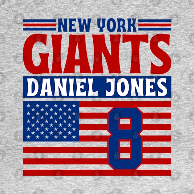 New York Giants Jones 8 American Flag Football by Astronaut.co